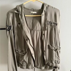 Maurices Khaki Utility Jacket with Hood